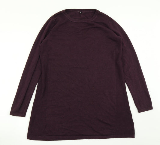 Intuition Womens Purple  Knit A-Line  Size 14