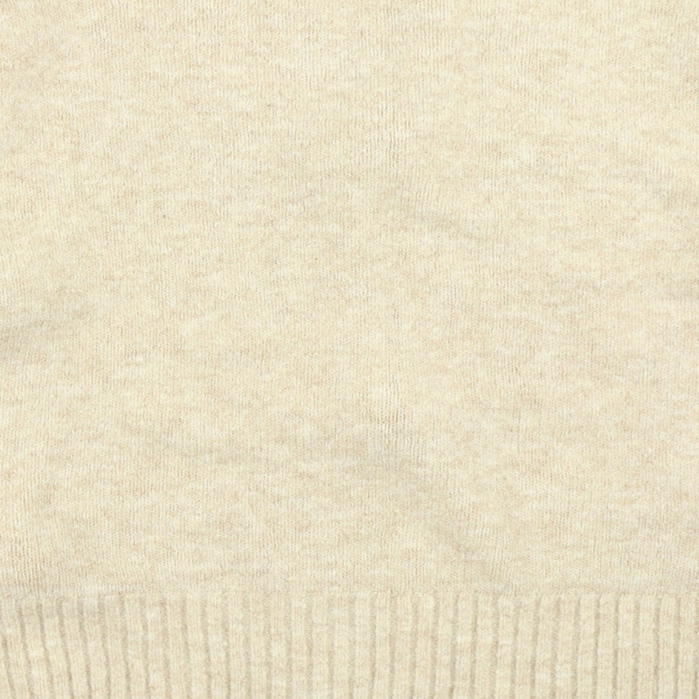 Primark Womens Beige Polka Dot Knit Pullover Jumper Size L