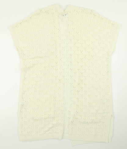 Womens UK Size 14 Roman White Cardigan Jumper