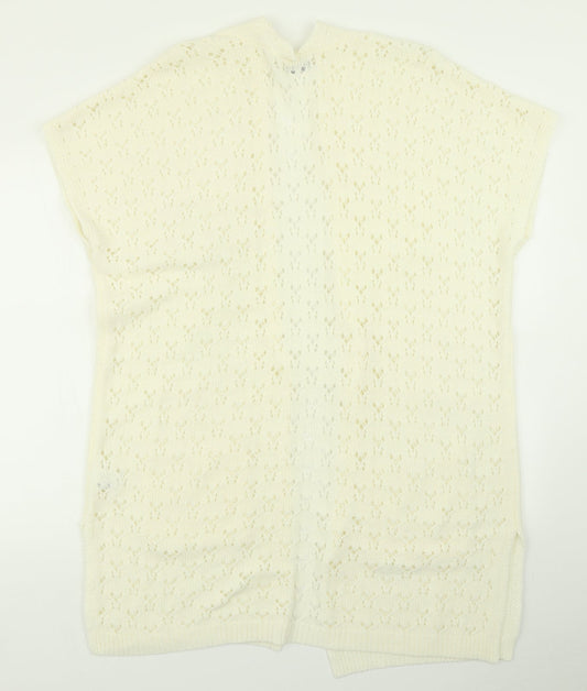 Womens UK Size 14 Roman White Cardigan Jumper