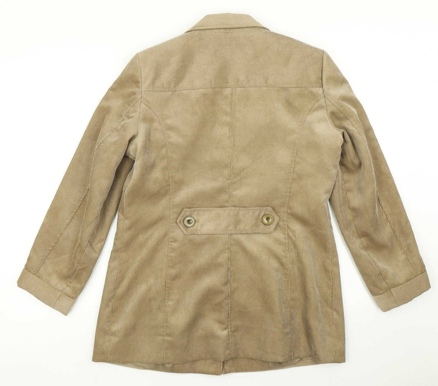 Eleganz Womens Brown  Corduroy Jacket Blazer Size 12
