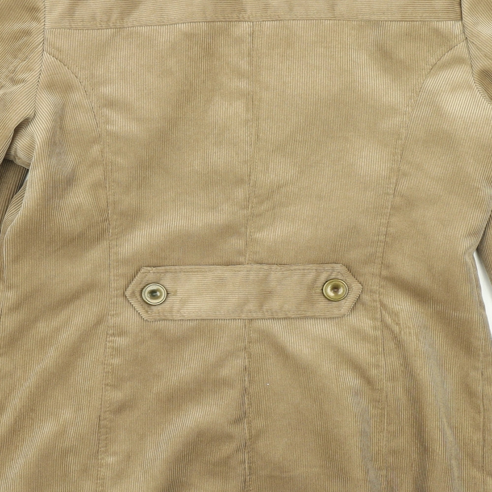 Eleganz Womens Brown  Corduroy Jacket Blazer Size 12