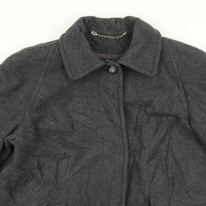 Berkertex Womens Grey   Overcoat Coat Size 14