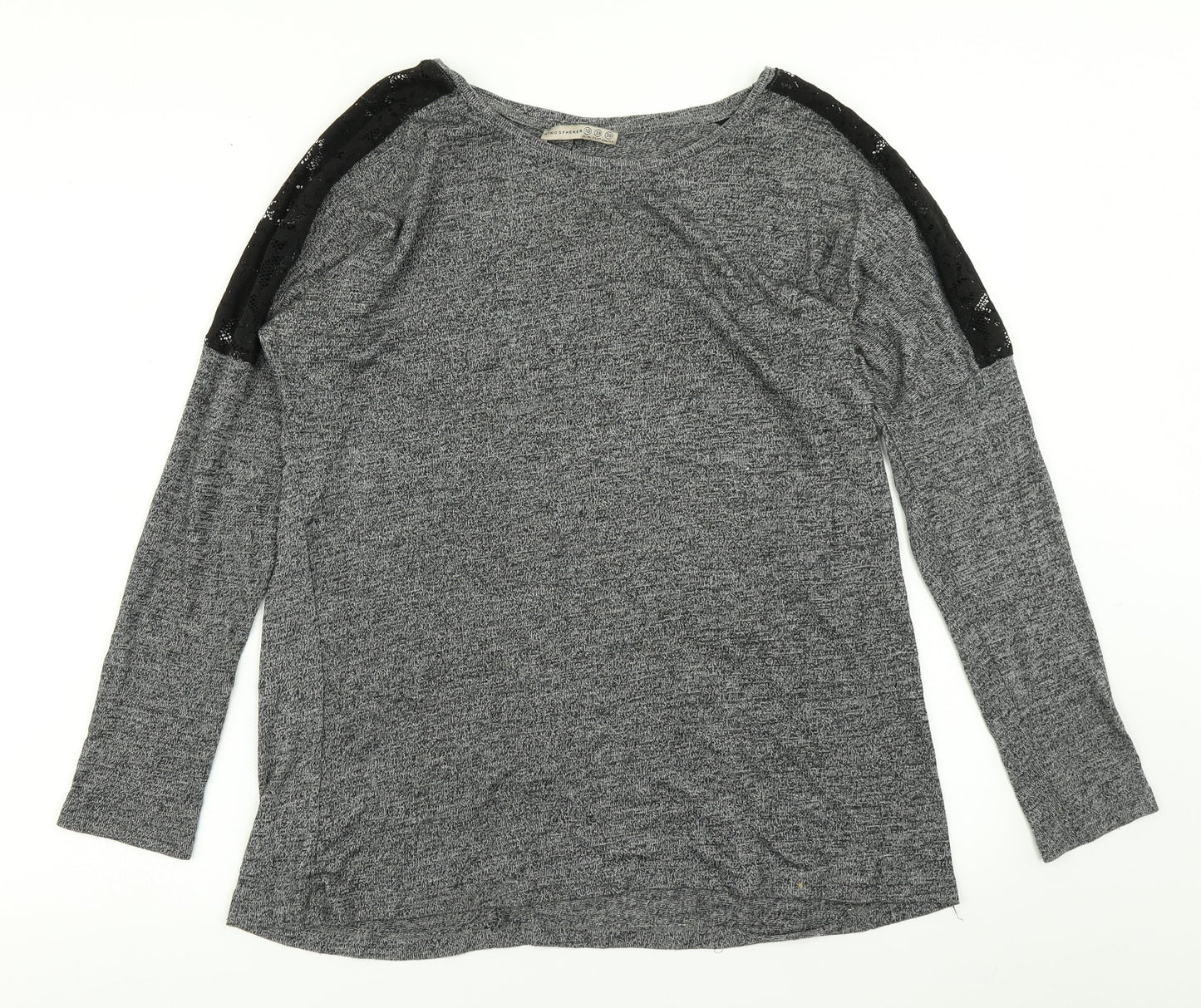Womens UK Size 10 Atmosphere Grey Basic T-Shirt