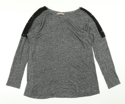 Womens UK Size 10 Atmosphere Grey Basic T-Shirt