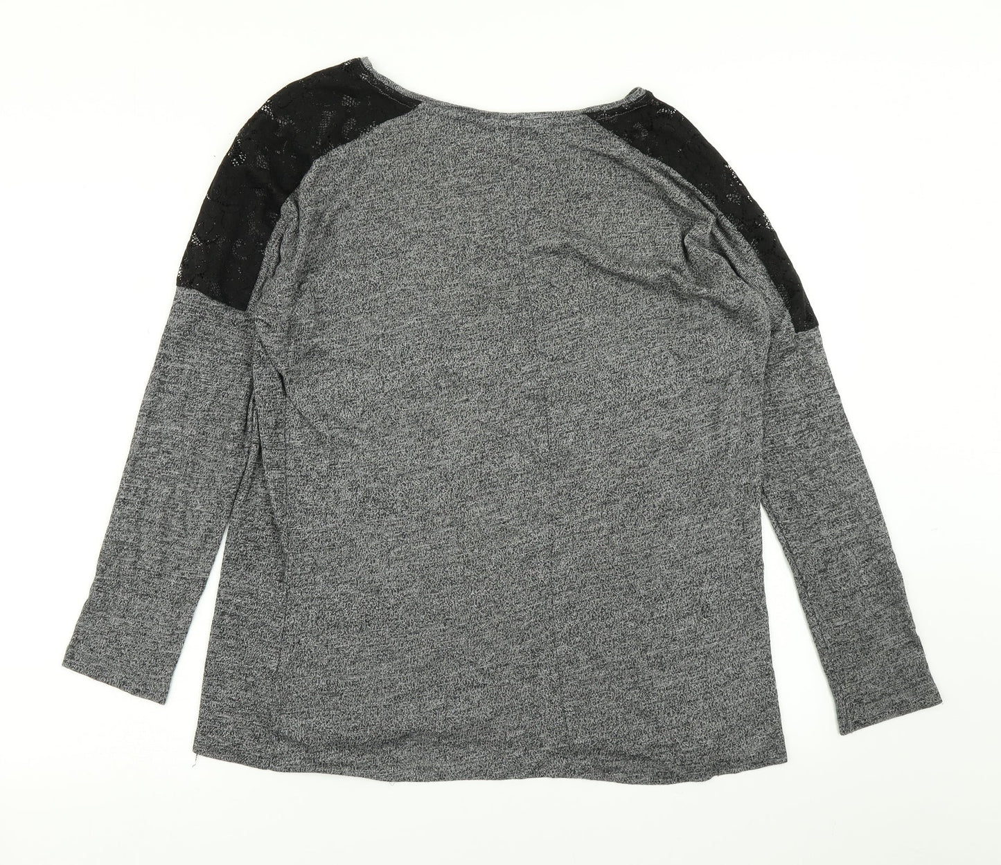Womens UK Size 10 Atmosphere Grey Basic T-Shirt