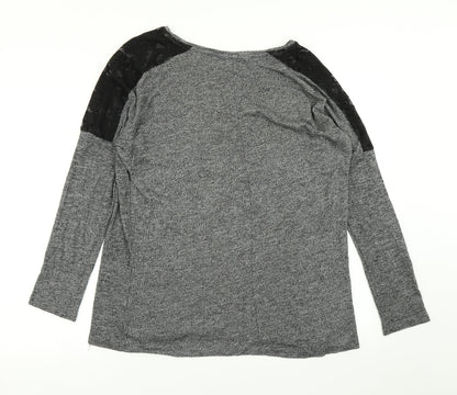 Womens UK Size 10 Atmosphere Grey Basic T-Shirt