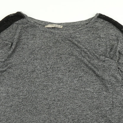 Womens UK Size 10 Atmosphere Grey Basic T-Shirt