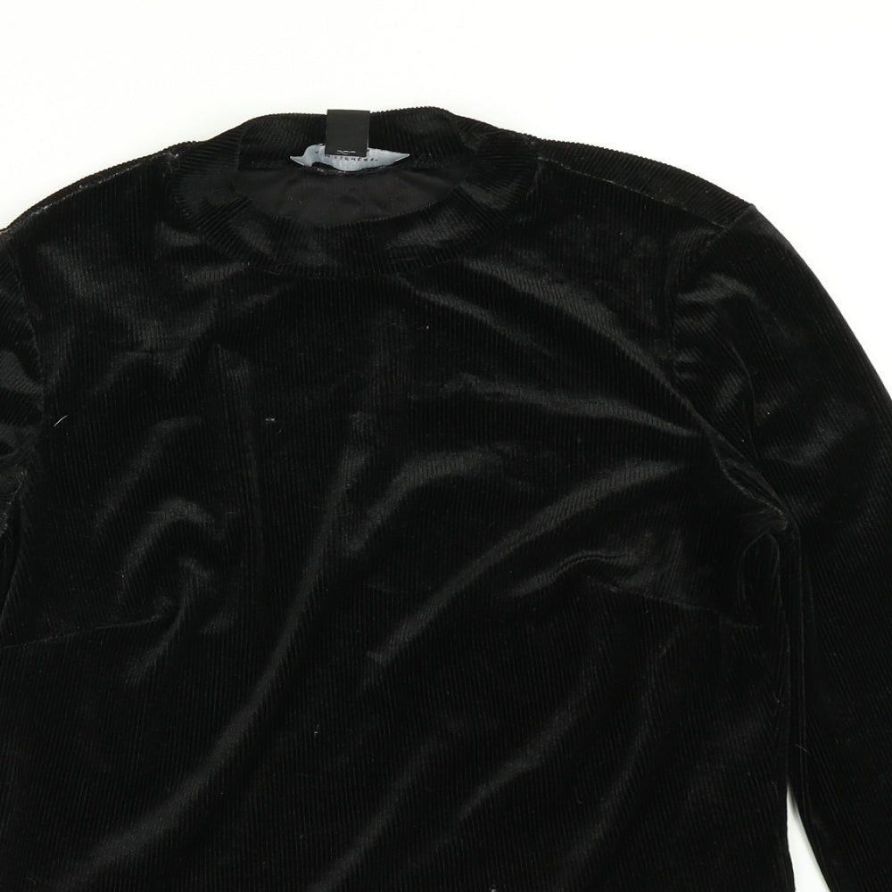 Womens UK Size 12 Atmosphere Black Basic T-Shirt