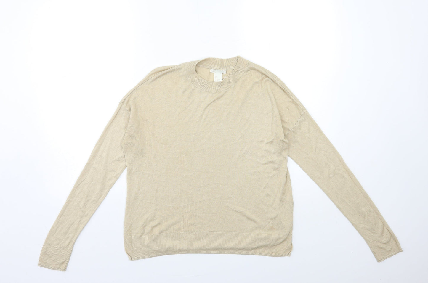 Womens UK Size S H&M Beige Pullover Jumper