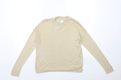 Womens UK Size S H&M Beige Pullover Jumper