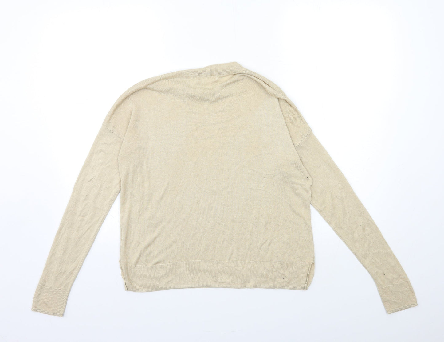 Womens UK Size S H&M Beige Pullover Jumper