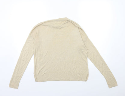 Womens UK Size S H&M Beige Pullover Jumper