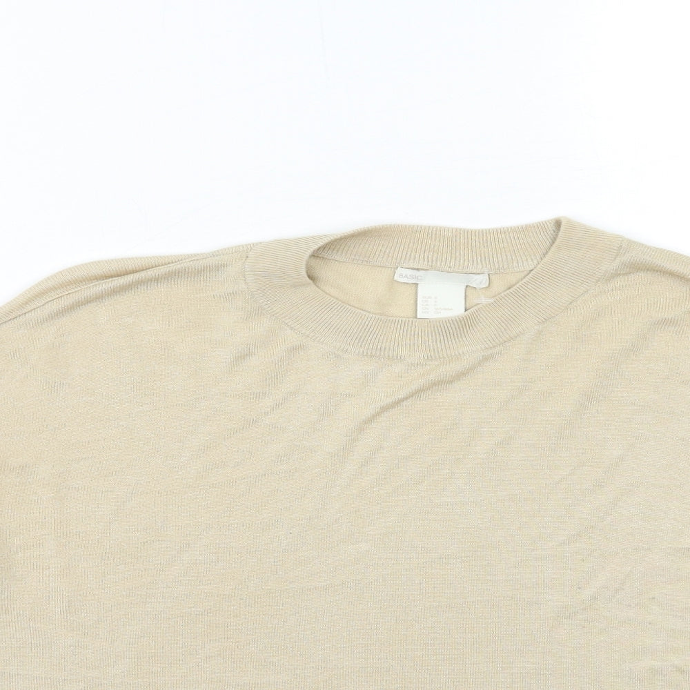 Womens UK Size S H&M Beige Pullover Jumper