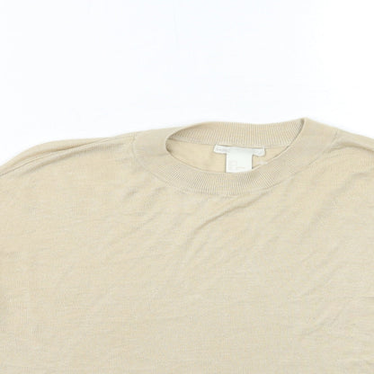 Womens UK Size S H&M Beige Pullover Jumper