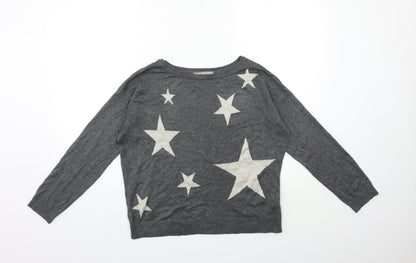 Marks and Spencer Womens Grey  Knit Pullover Jumper Size 8