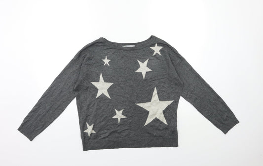 Marks and Spencer Womens Grey  Knit Pullover Jumper Size 8