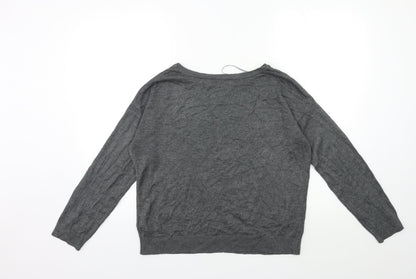 Marks and Spencer Womens Grey  Knit Pullover Jumper Size 8