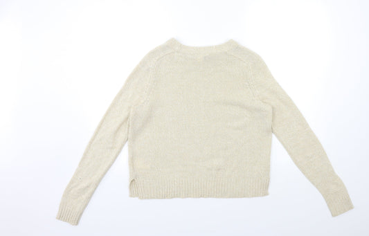 Womens UK Size S H&M Beige Pullover Jumper