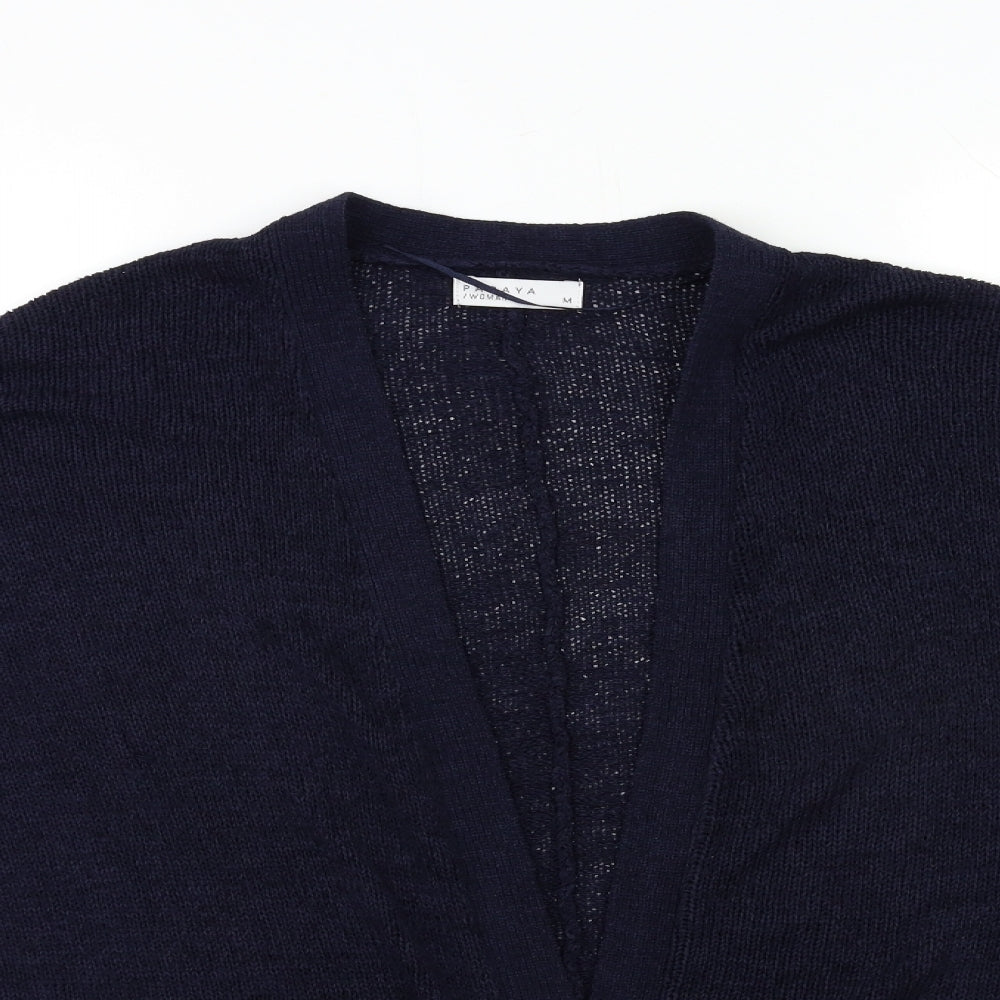 Womens UK Size M Papaya Blue Cardigan Jumper