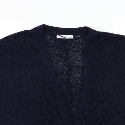 Womens UK Size M Papaya Blue Cardigan Jumper