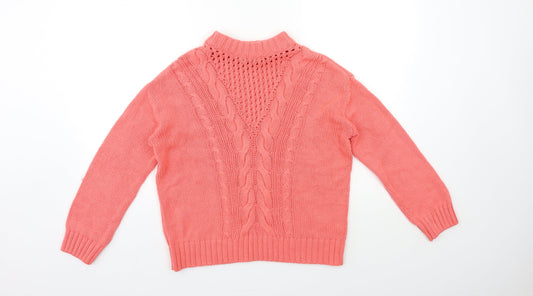 Dorothy Perkins Womens Pink  Knit Pullover Jumper Size 10