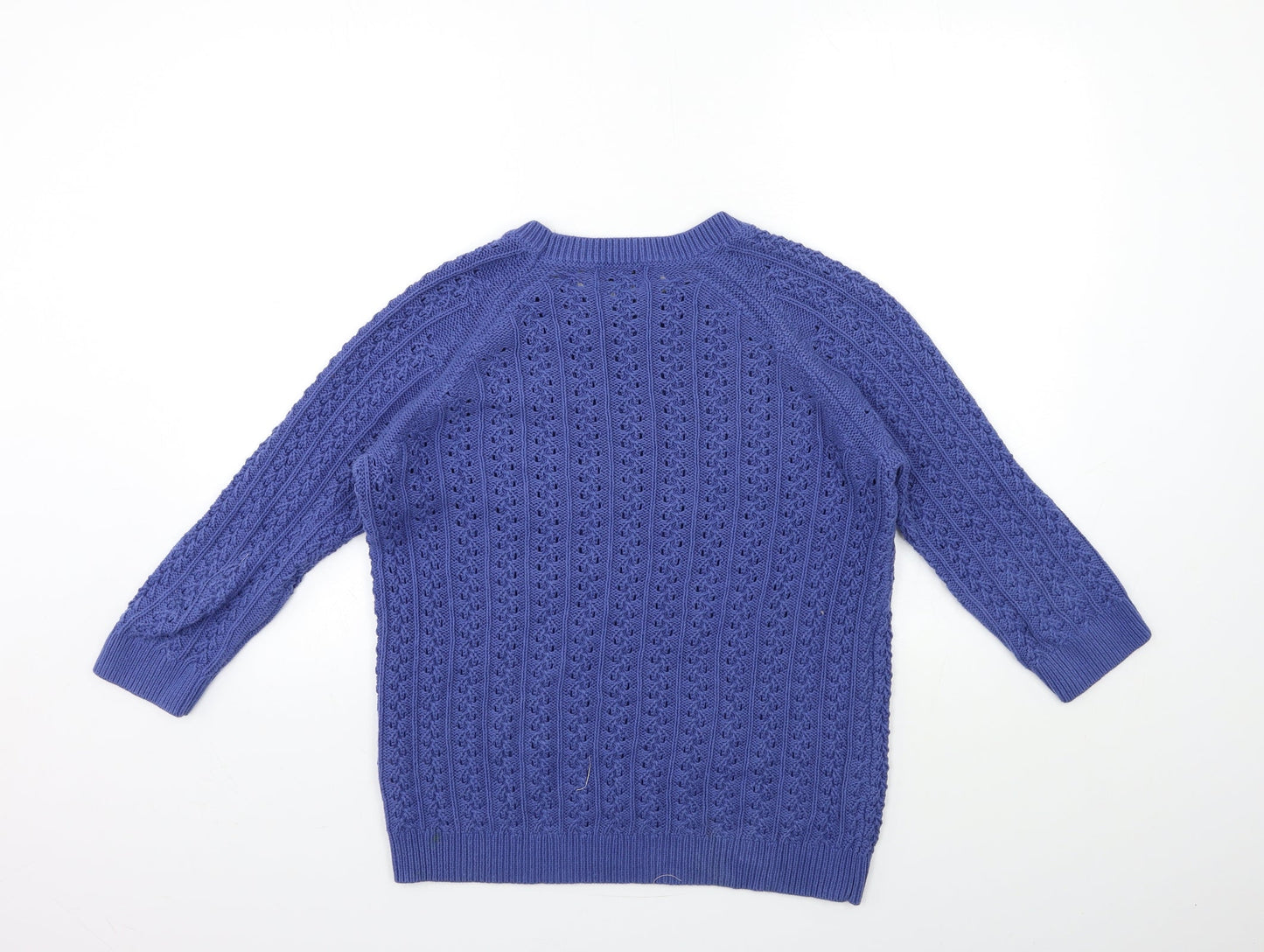 Womens UK Size M Papaya Blue Pullover Jumper