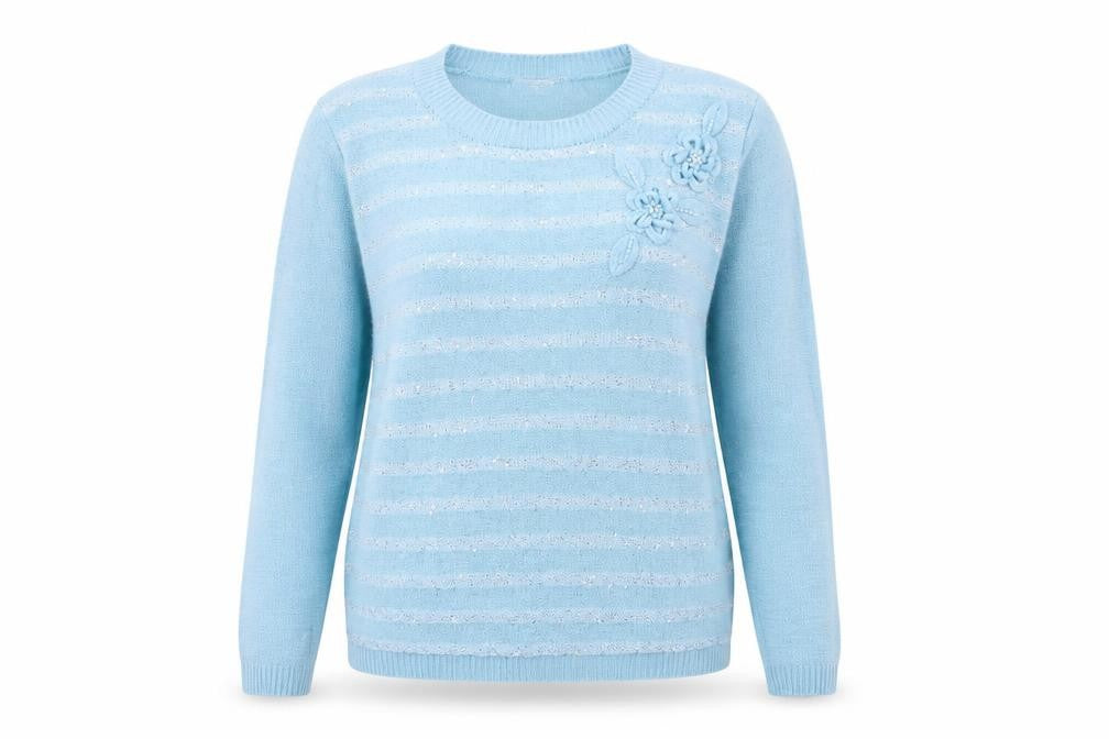 Womens UK Size M Fay Louise Blue Pullover Jumper