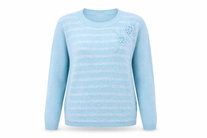Womens UK Size M Fay Louise Blue Pullover Jumper