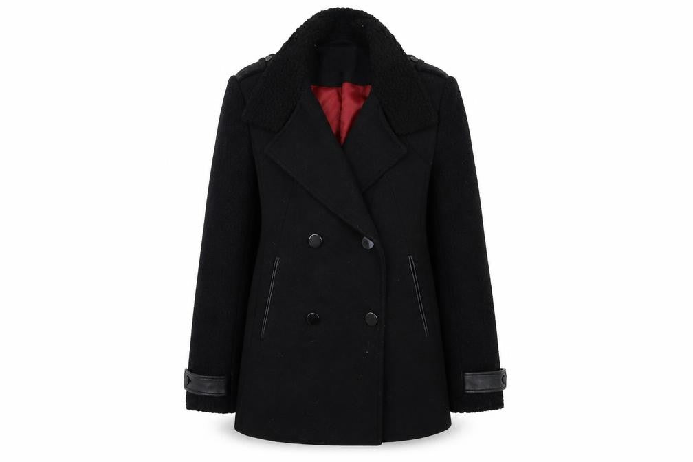 Womens UK Size 12 New Look Black Overcoat