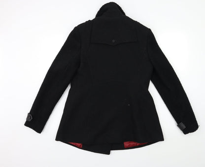 New Look Womens Black   Overcoat Coat Size 12