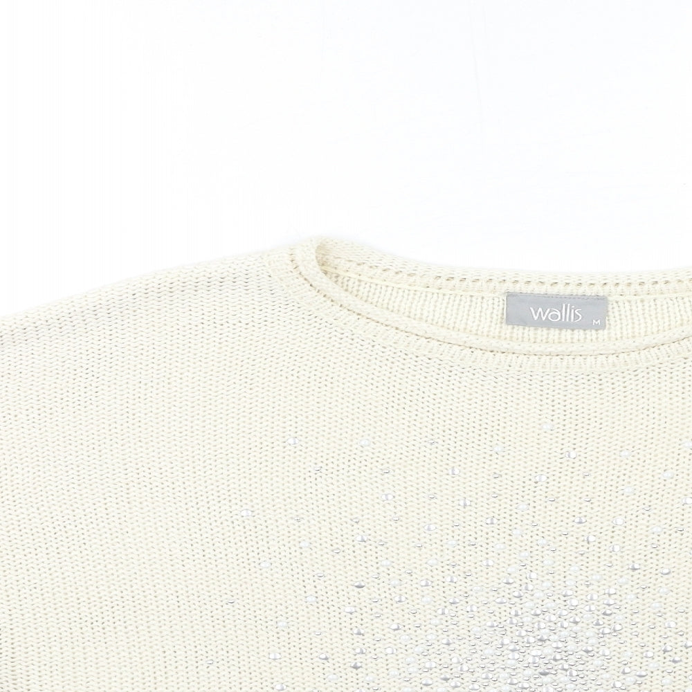 Womens UK Size M Wallis Beige Pullover Jumper