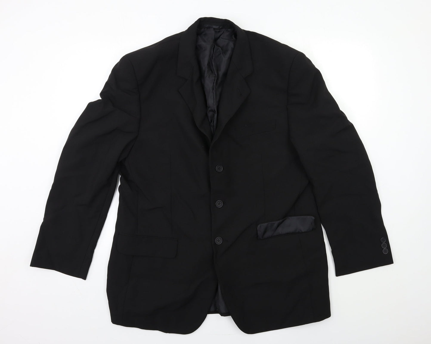 George Mens Black   Jacket Suit Jacket Size 42