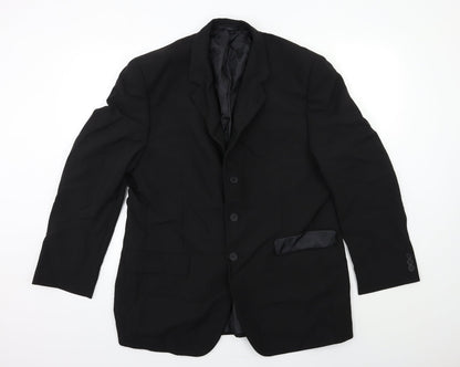 George Mens Black   Jacket Suit Jacket Size 42