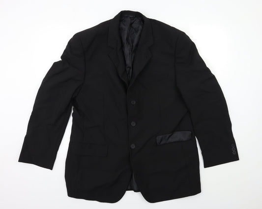 George Mens Black   Jacket Suit Jacket Size 42