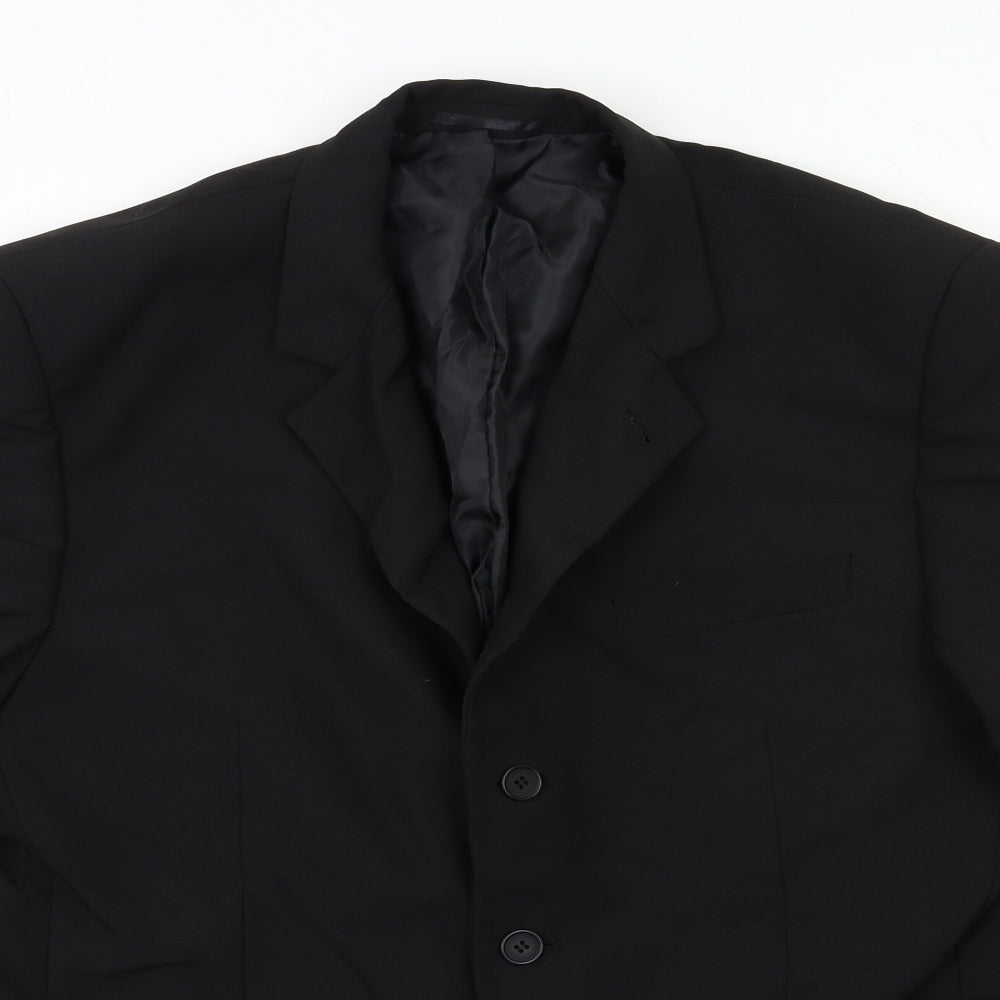 George Mens Black   Jacket Suit Jacket Size 42