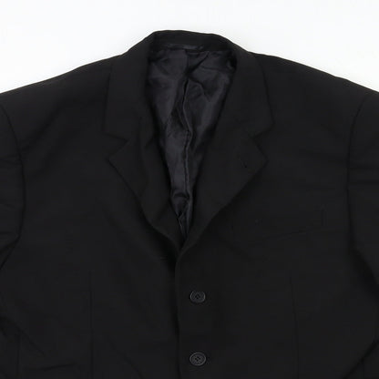 George Mens Black   Jacket Suit Jacket Size 42