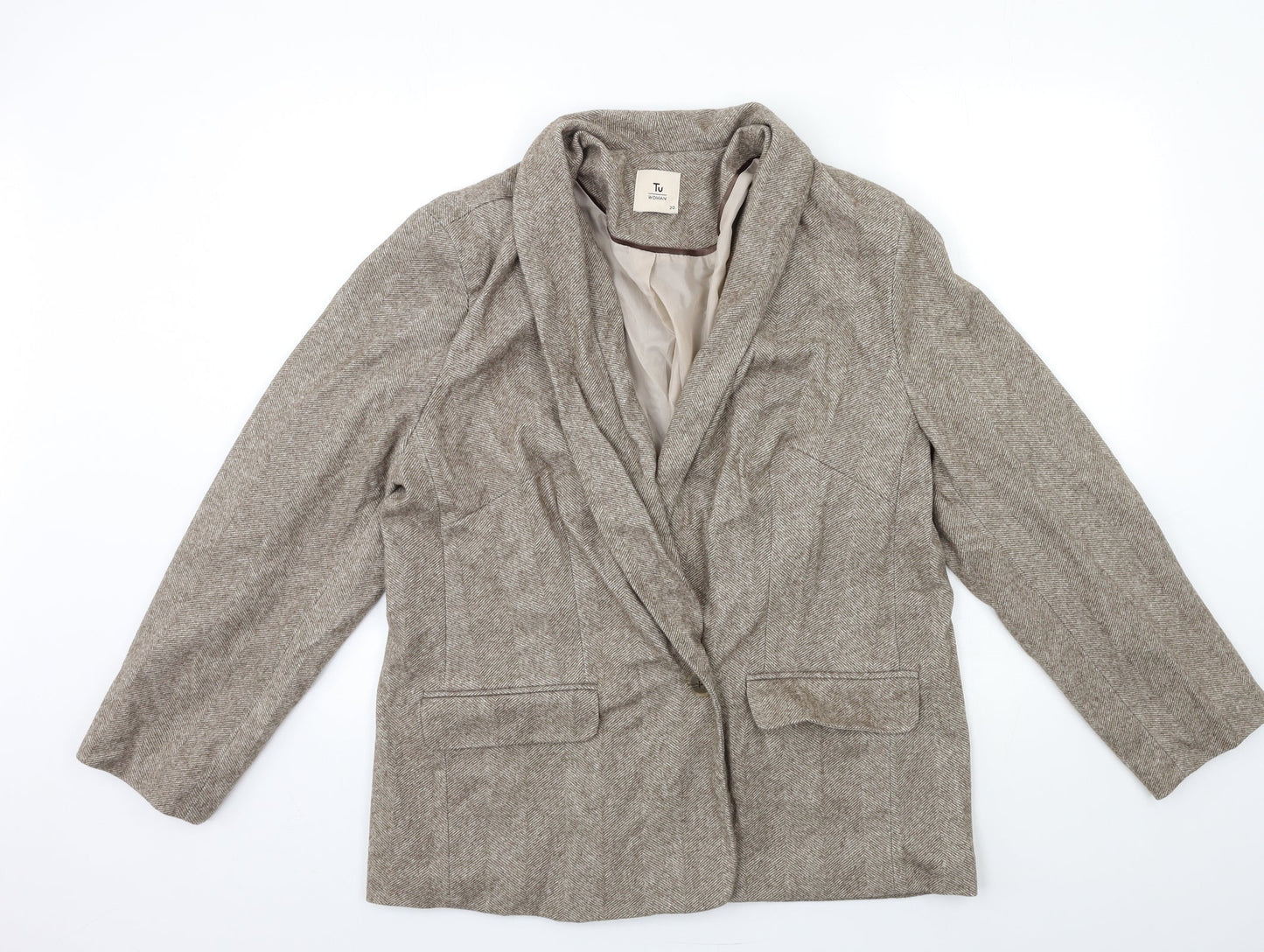 TU Womens Brown   Jacket Suit Jacket Size 20