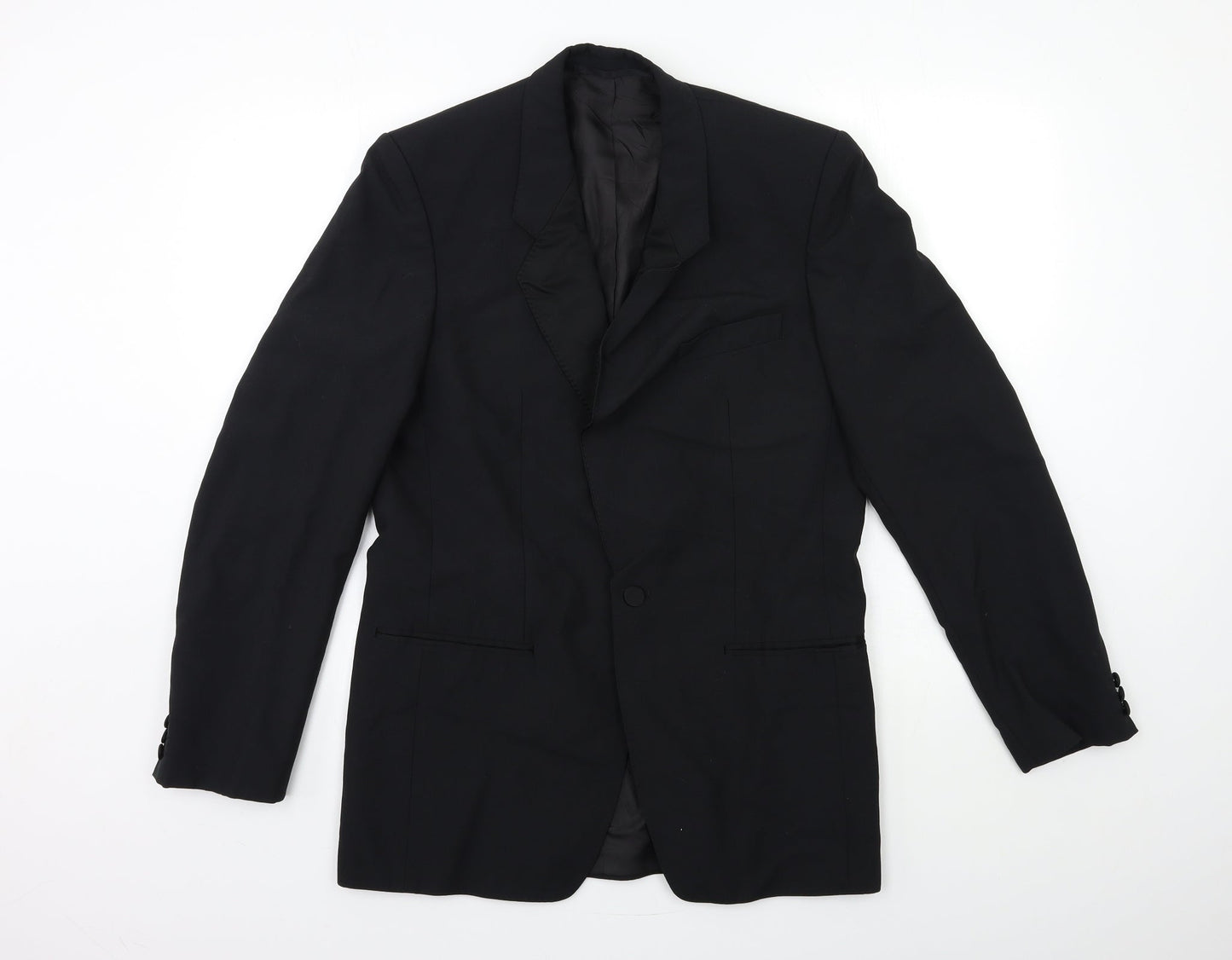 Mens UK Size 38 Preworn Regular Black Suit Jacket