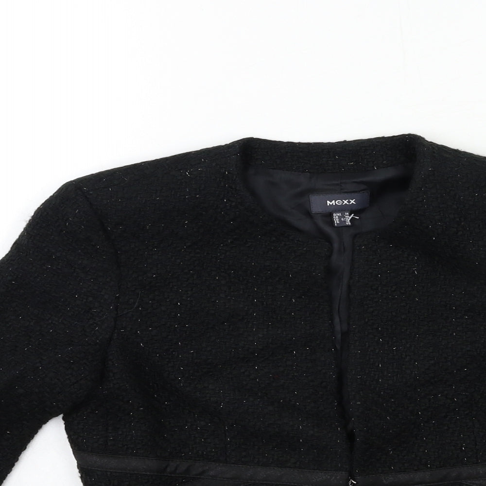 Mexx Womens Black   Overcoat Coat Size 10