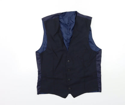 Preworn Mens Blue   Jacket Suit Jacket Size 38