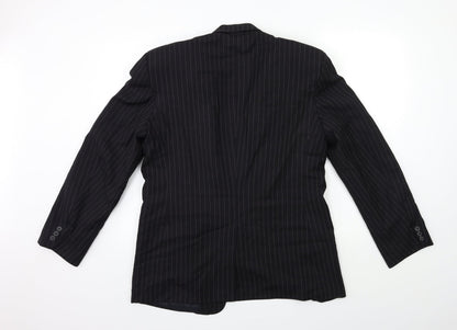 Mens UK Size 40 Preworn Regular Black Suit Jacket
