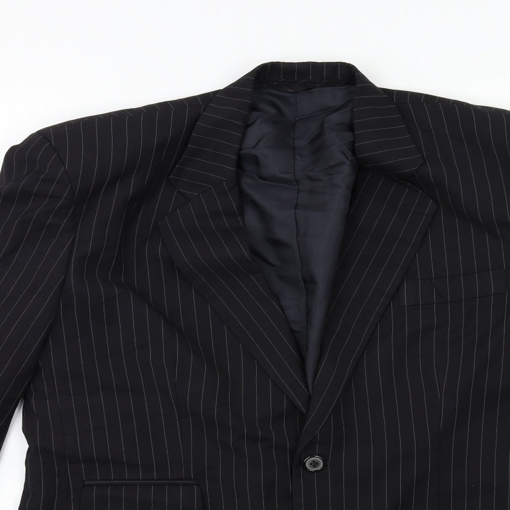 Mens UK Size 40 Preworn Regular Black Suit Jacket