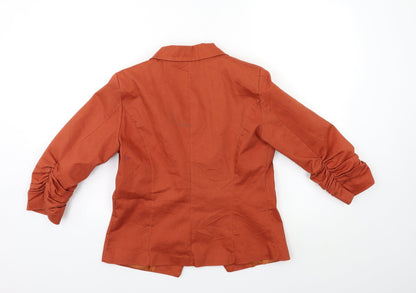 perla nera Womens Orange   Jacket Blazer Size L