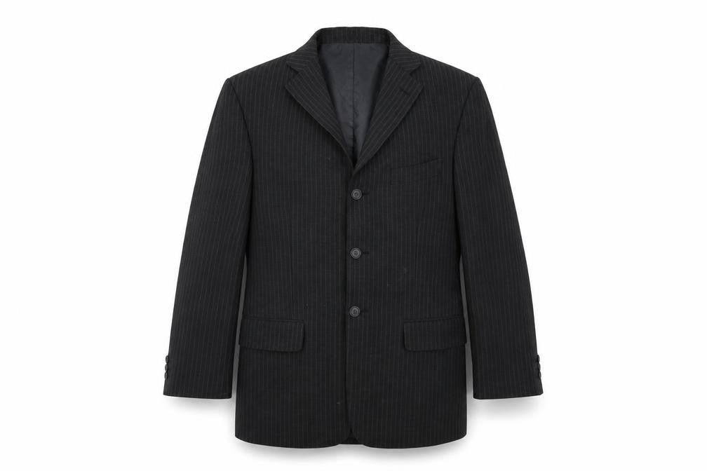 Marks & Spencer Mens Black Striped  Jacket Suit Jacket Size 38