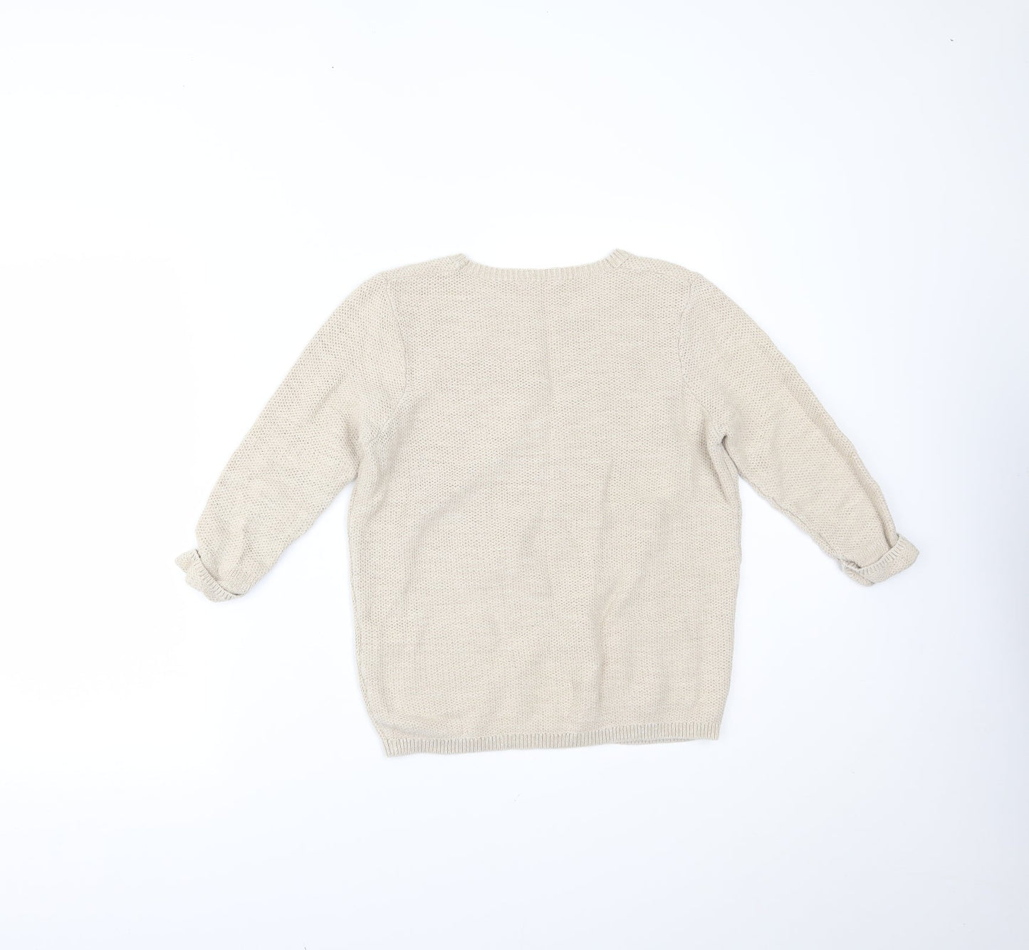 DASH Womens Beige   Basic Blouse Size 12