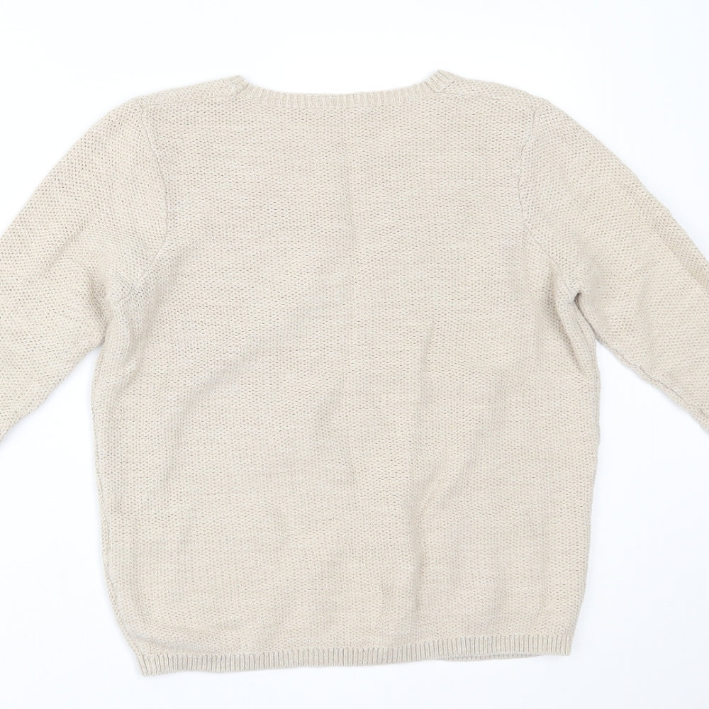 DASH Womens Beige   Basic Blouse Size 12