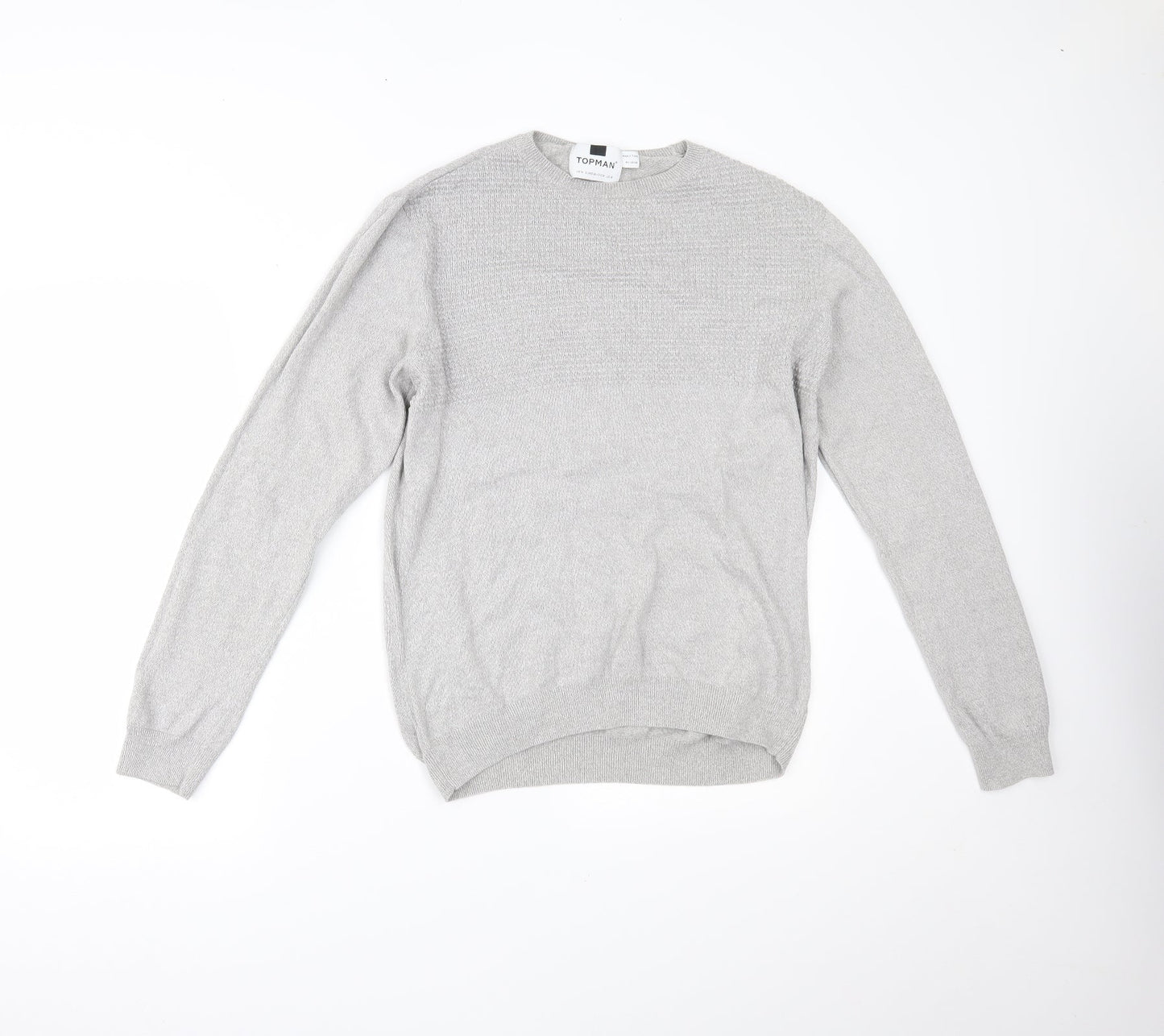 Topman Mens Grey   Pullover Jumper Size M