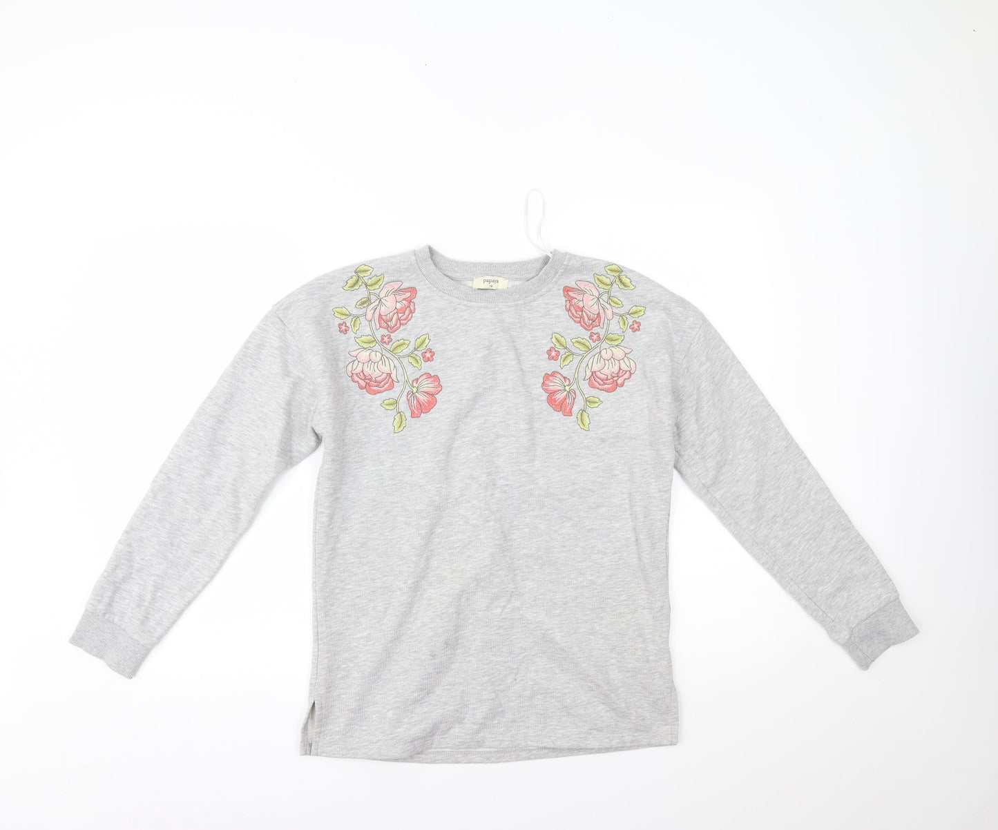 Womens UK Size 10 Papaya Grey Pullover Jumper