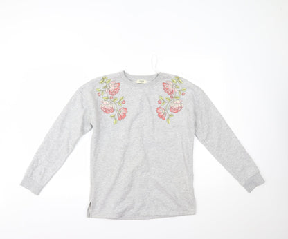 Womens UK Size 10 Papaya Grey Pullover Jumper